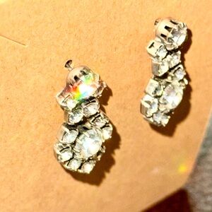 Elegant vintage pyramid drop earrings CZ  Bridal dreams